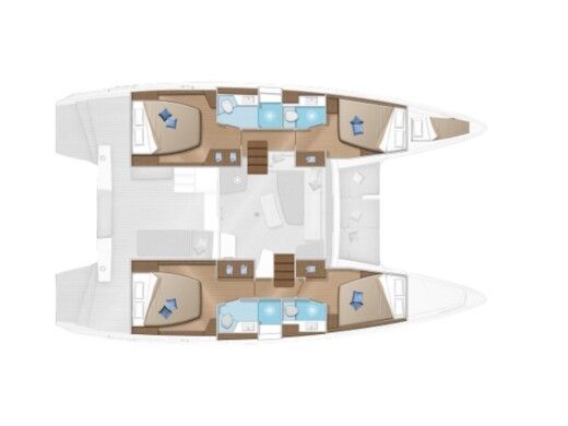 Catamaran  Lagoon 42 boat plan