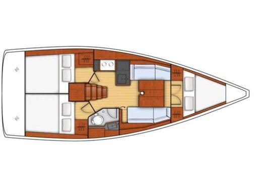 Sailboat BENETEAU OCEANIS 35 Plano del barco