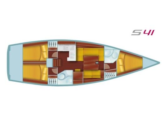 Sailboat Salona  41 Performance boat plan