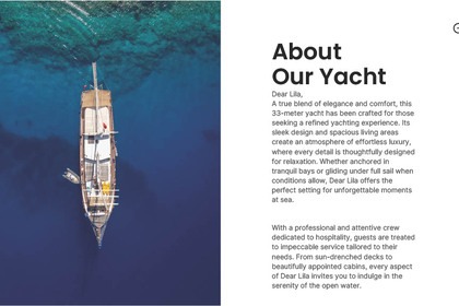 Hyra båt Guletbåt Gulet 33 mt Ketch Muğla