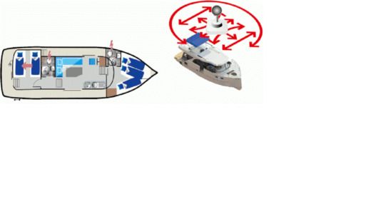 Houseboat Aquino 1190 (ZEU) Plattegrond van de boot