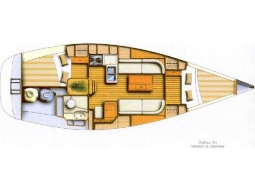 Sailboat  Dufour 34 E Performance boat plan