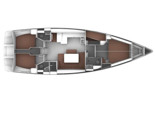 Sailboat  Bavaria Cruiser 51 /5cab Plan du bateau