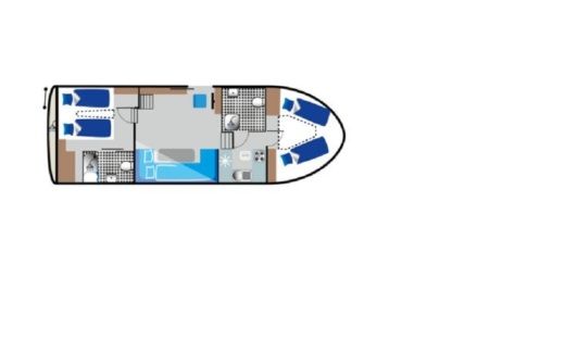 Houseboat Haines 1070 (HMR) Boot Grundriss