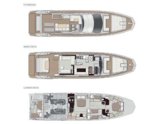 Motor Yacht Sunseeker GRP Planimetria della barca