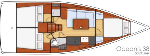 Sailboat Beneteau Oceanis 38 Boat design plan