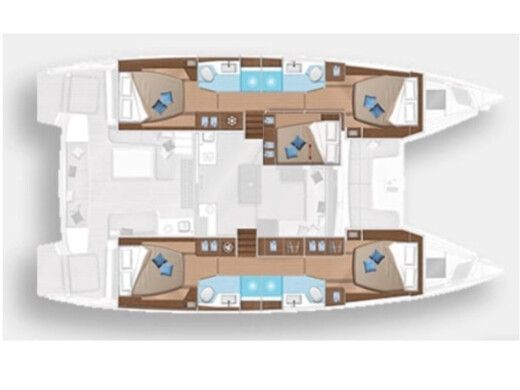 Catamaran Lagoon 50 Plan du bateau