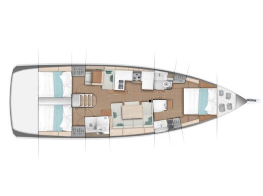Sailboat Jeanneau Sun Odyssey 410 Plan du bateau