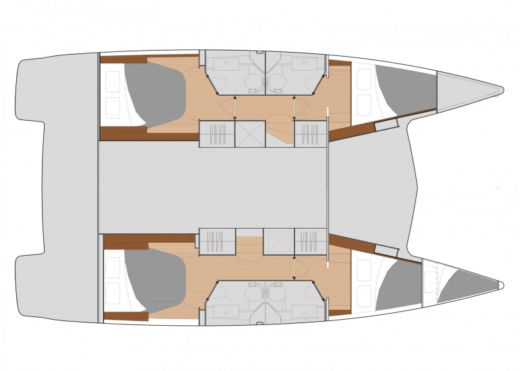 Catamaran Fountaine Pajot Isla 40 Planta da embarcação