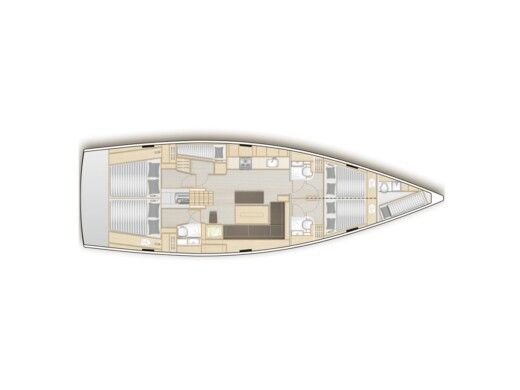 Sailboat  Hanse 508 Planta da embarcação