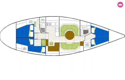 Sailboat BENETEAU FIRST 456 Plan du bateau