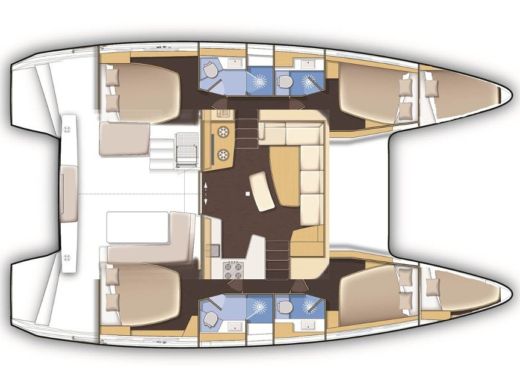 Catamaran LAGOON 42 boat plan