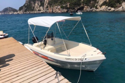 Rental Boat without license  Assos marine 20 hp 4,70 Palaiokastritsa