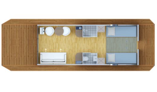 Houseboat Nautilus Hausboote Nautino Maxi Classic - führerscheinpflichtig Boat layout