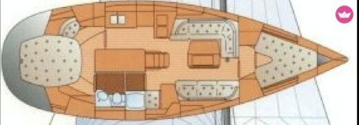 Sailboat Schochl Sunbeam 37 Plano del barco