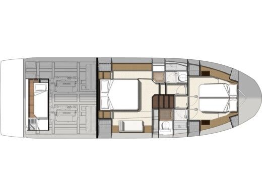 Motorboat  PRESTIGE 460 FLY Plano del barco