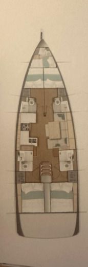 Sailboat Jeanneau Sun Odyssey 490 Boat layout