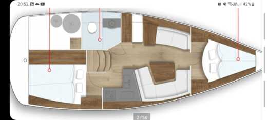 Sailboat Jeanneau Sun Odyssey 35 Legende Plan du bateau