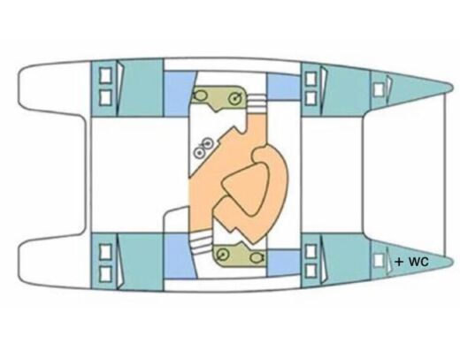 Catamaran Fountaine Pajot Lavezzi 40 Plan du bateau