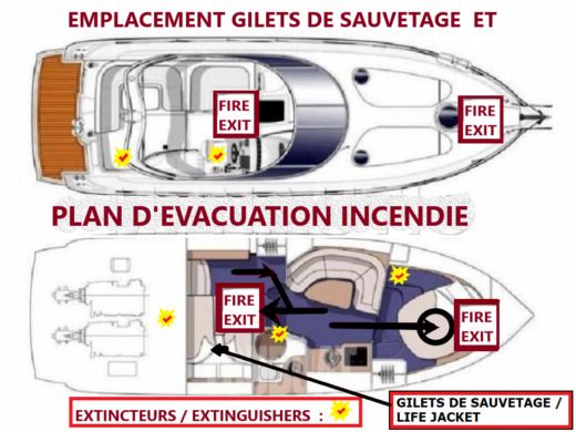 Motor Yacht Cranchi Zaffiro 34 Plan du bateau