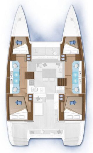 Catamaran Lagoon Lagoon 400 Boat layout