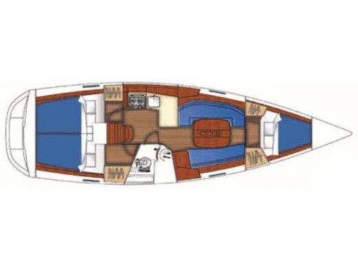 Sailboat Beneteau Oceanis 343 Boat layout