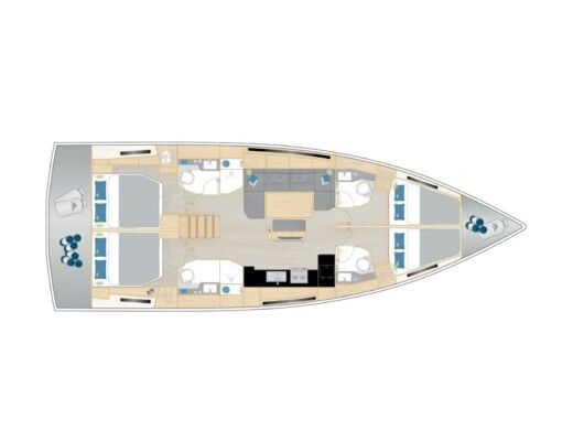 Sailboat  Hanse 460 Boat design plan