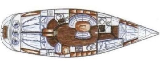 Sailboat X-YACHTS X412 Boat layout