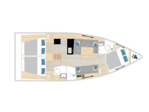 Sailboat  Hanse 360 boat plan