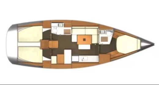 Sailboat Dufour 405 GL Plan du bateau