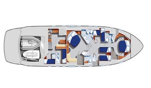 Motor Yacht Pershing 76 Planimetria della barca