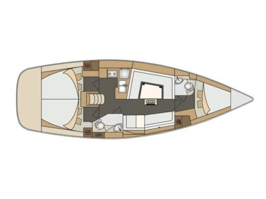 Sailboat  Elan Impression 40 (2017.) Boot Grundriss