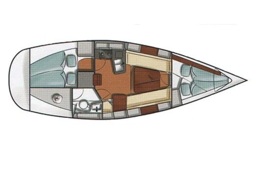 Sailboat Hanse Hanse 315 Plano del barco