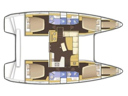 Catamaran  Lagoon 42  Boat design plan