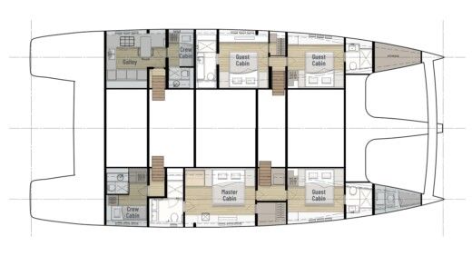 Sail Yacht Sunreef Yachts Sunreef 80 Eco Plattegrond van de boot
