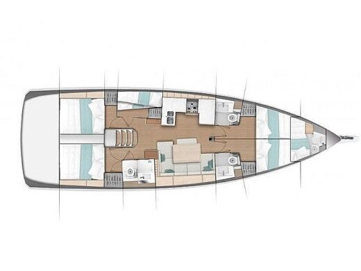 Sailboat Jeanneau Sun Odyssey 490 boat plan