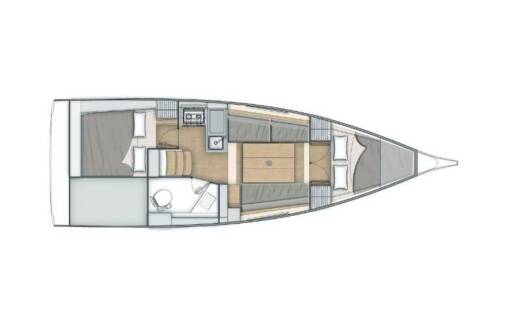 Sailboat Beneteau Oceanis 30.1 Boot Grundriss