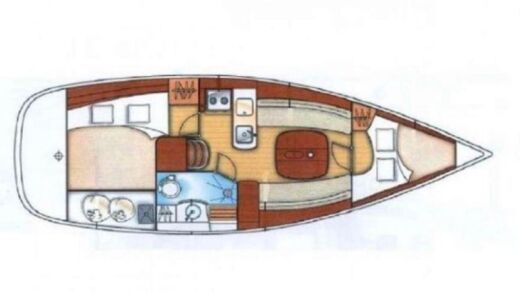 Sailboat Beneteau Oceanis 31 Plano del barco
