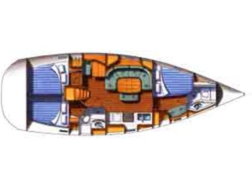 Sailboat BENETEAU OCEANIS 393 Boot Grundriss