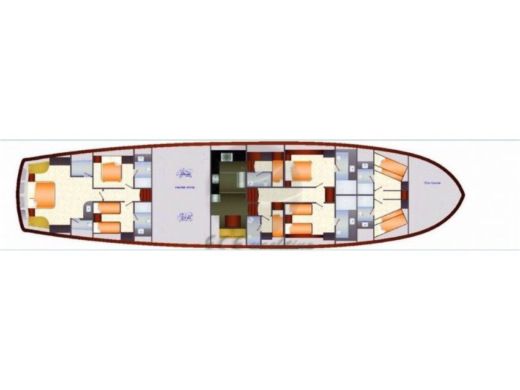 Sailboat  DRAGON FLY Boat layout