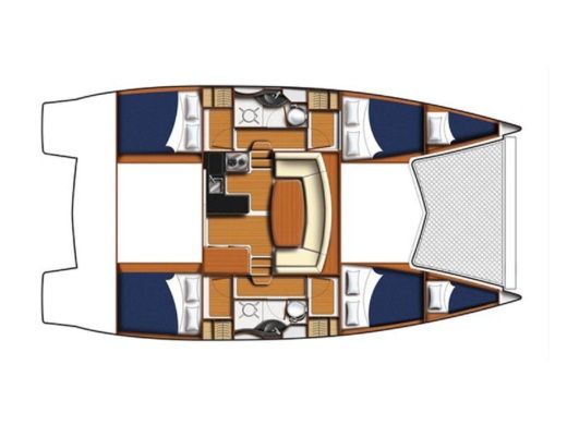 Catamaran Robertson & Caine Leopard 38 Boat layout