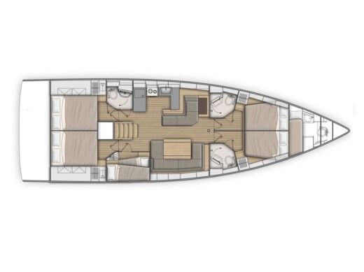 Sailboat  Oceanis 51.1 Plan du bateau