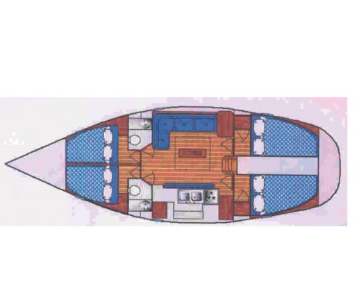 Sailboat Beneteau Oceanis 430 Boat layout