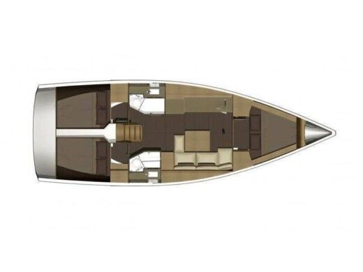 Sailboat Dufour 382 GL Plano del barco