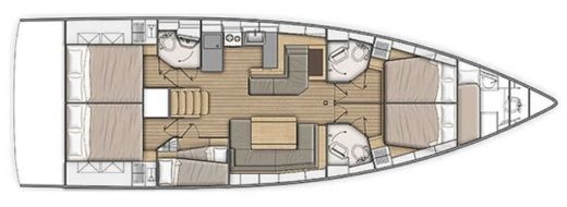 Sailboat BENETEAU OCEANIS 51.1 boat plan