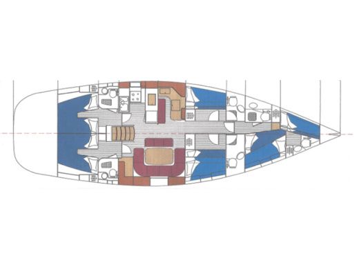 Sailboat OCEAN STAR 56.1 Plan du bateau