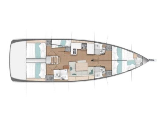 Sailboat  Sun Odyssey 490 Plan du bateau