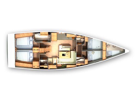 Sailboat HANSE 505 boat plan
