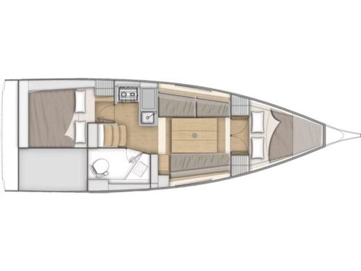 Sailboat  Oceanis 30.1 Boat layout