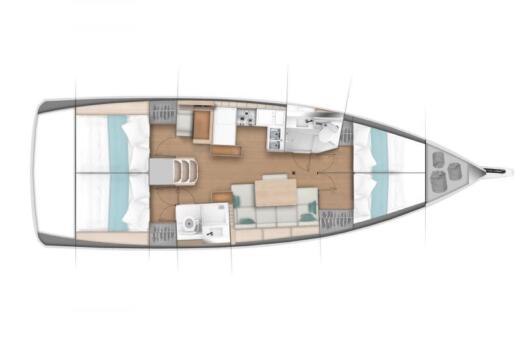 Sailboat  SUN ODYSSEY 440 Boat layout